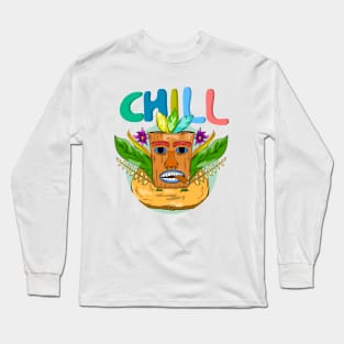 hawaii tiki aloha Long Sleeve T-Shirt